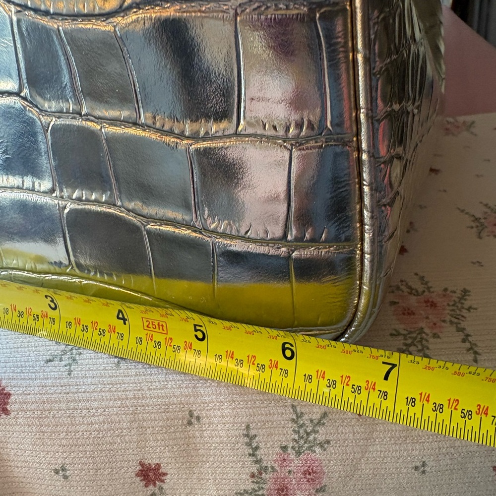 Michael Kors Metallic Gold Embossed Satchel - Picture 10 of 13